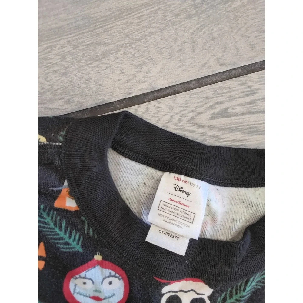 Hanna Andersson Disney Nightmare Before Christmas Pajamas Kids 12 Organic Cotton